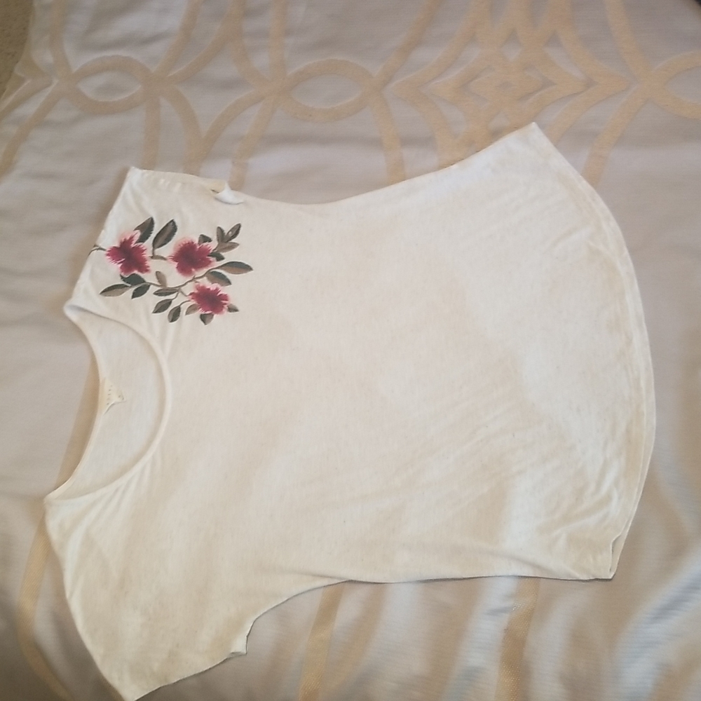 Biege embroidered top